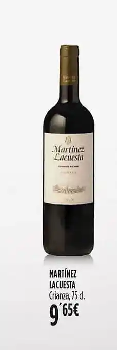 Hipercor Martínez lacuesta crianza oferta