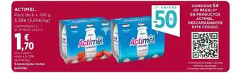 Hipercor 2a unidad -50% actimel oferta