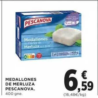 Hipercor Medallones de merluza pescanova oferta