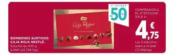 Hipercor 2a unidad -50% bombones surtidos caja roja nestlé oferta