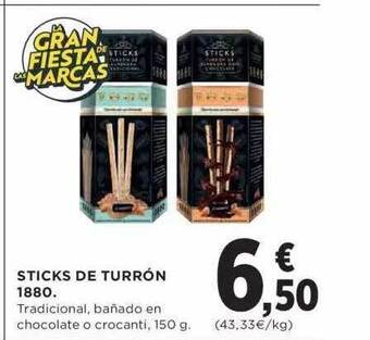 Hipercor Sticks de turrón 1880 oferta