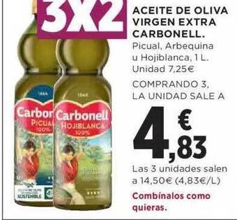 Hipercor Aceite de oliva virgen extra carbonell oferta
