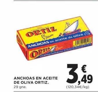Hipercor Anchoas en aceite de oliva ortiz oferta