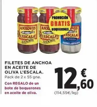 Filetes de anchoas en aceite de oliva l'escala