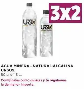 Hipercor Agua mineral natural alcalina ursu9 oferta
