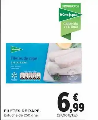 Hipercor Filetes de rape oferta