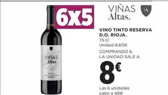 Hipercor Vino tinto reserva d.o. rioja oferta