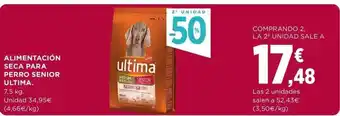 Hipercor 2a unidad -50% alimentación seca para perro senior ultima oferta