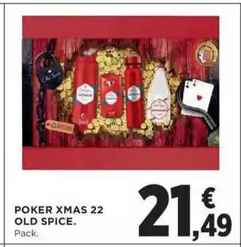 Hipercor Poker xmas 22 old spice oferta