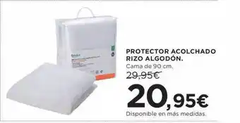 Hipercor Protector acolchado rizo algodón oferta