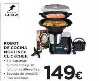 Hipercor Robot de cocina moulinex clickchef oferta