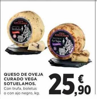 Hipercor Queso de oveja curado vega sotuelamos oferta