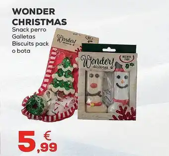 Kiwoko Wonder christmas snack perro galletas biscuits pack a bota oferta