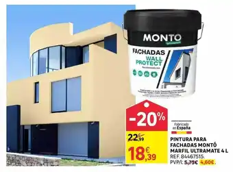 Leroy Merlin Pintura para fachadas montón marfil ultramante 4 l oferta