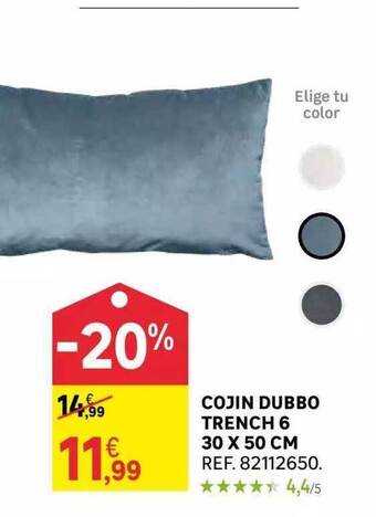 Leroy Merlin Cojin dubbo trench 6 30 x 50 cm oferta