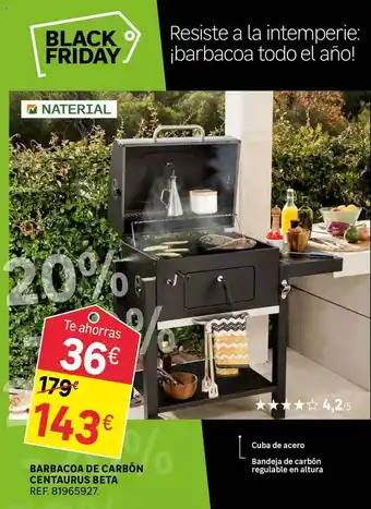 Leroy Merlin Barbacoa de carbón centraurus beta oferta