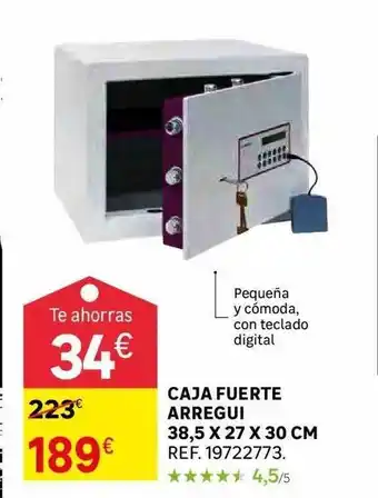 Leroy Merlin Caja fuerte arregui 38.5 x 27 x 30cm oferta