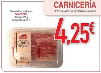 Masymas Filete de panceta fresca campofrío bandeja oferta