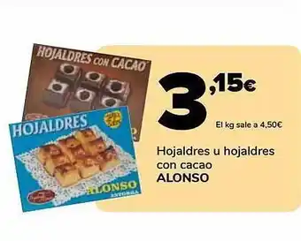 Supeco Hojaldres u hojaldres con cacao alonso oferta