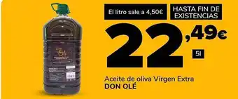Supeco Aceite de oliva virgen extra don olé oferta