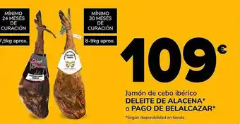 Supeco Jamón de cebo ibérico delite de alacena o pago de belalcazar oferta