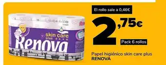 Supeco Papel higiénico skin care plus renova oferta