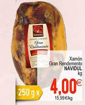 Plenus Supermercados Xamón gran rendemento navidul kg oferta