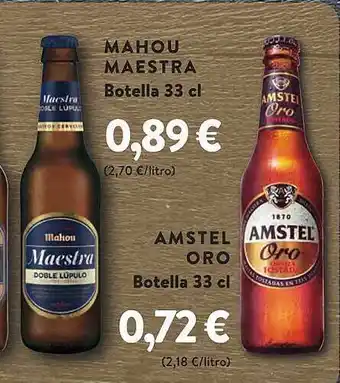 Plenus Supermercados Mahou maestra botella amstel oro botella oferta