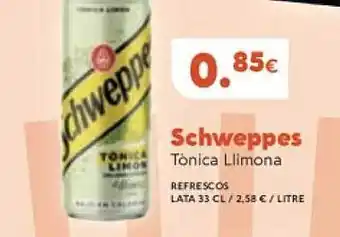 SPAR Schweppes tònica llimona oferta