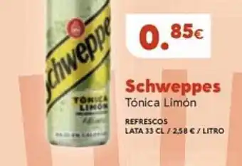 SPAR Fragadis Schweppes tónica limón oferta