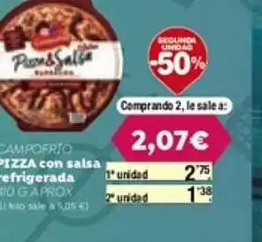 SPAR Fragadis Campofrio pizza con salsa refrigerada oferta