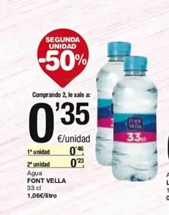 SPAR Fragadis Segona unitat -50% agua font vella oferta