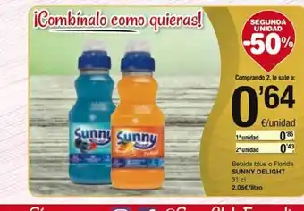 SPAR Fragadis Segona unitat -50% bebida blue o florida sunny delight oferta
