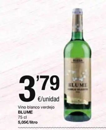 Vino blanco verdejo blume