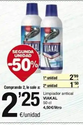 Segona unitat -50% limpiador antical viakal