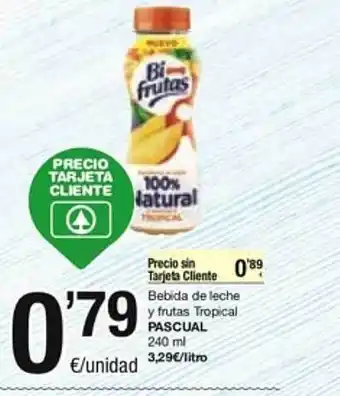 SPAR Fragadis Bebida de leche y frutas tropical pascual oferta
