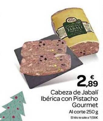 Supermercados El Jamón Cabeza de jabalí ibérica con pistacho gourmet oferta