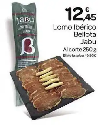 Supermercados El Jamón Lomo ibérico bellota jabu al corte oferta