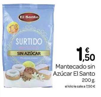Supermercados El Jamón Mantecado sin azúcar el santo oferta