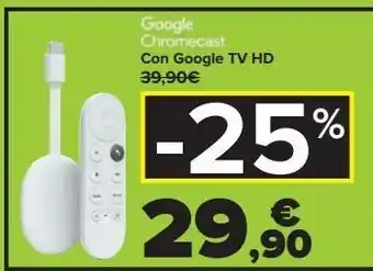 Carrefour Google chromecast con google tv hd oferta