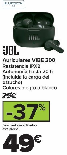 Carrefour Jbl auriculares vibe 200 oferta