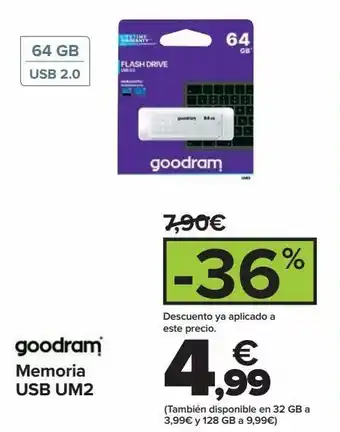 Carrefour Memoria usb um2 oferta