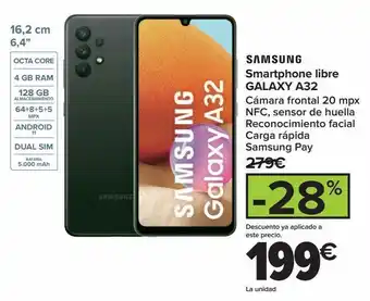 Carrefour Smartphone libre galaxy a32 oferta