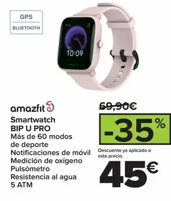 Carrefour Smartwatch bip u pro oferta