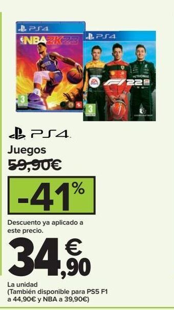 Carrefour Juegos playstation oferta