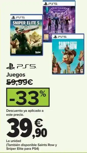 Carrefour Juegos playstation oferta