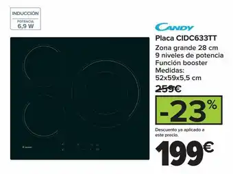 Carrefour Placa cidc633tt candy oferta