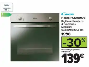 Carrefour Horno fcs100x/e candy oferta