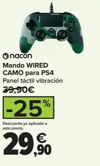 Carrefour Mando wired camo para ps4 oferta