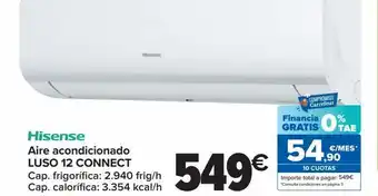 Carrefour Aire acondicionado luso 12 connect hisense oferta